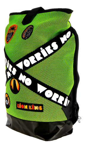 Mochila Hardhead Disney El Rey León Hakuna Matata Color Verde
