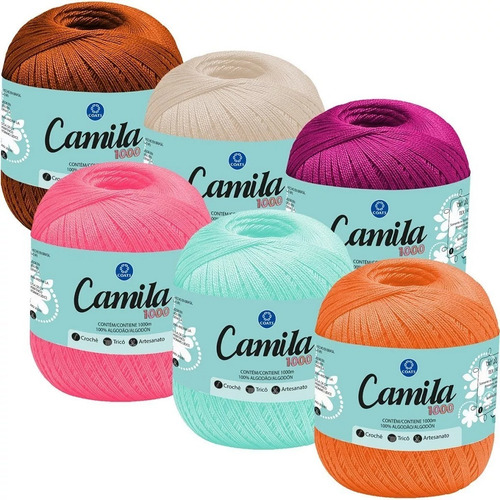 Kit Linha Camila 1000 150g Tex 145 - Escolha Cores - 6 Un