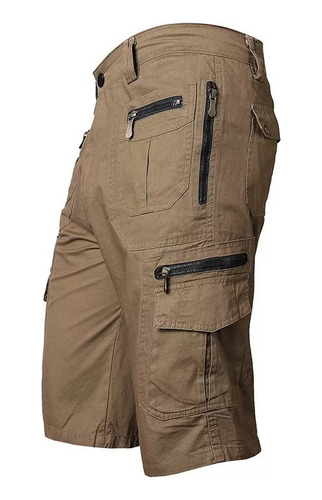 Pantalones Cortos Tipo Cargo Holgados Y Rectos Para Hombre