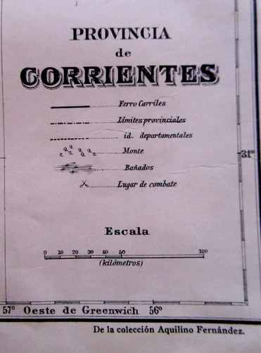 Plano Corrientes 1910 Centenario Mapa Original Ferrocarriles