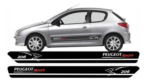 Adesivo Faixa Lateral Peugeot 206 Imp16