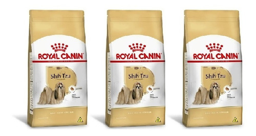 Ração Shih Tzu Adulto 2,5kg Royal Canin Kit 3 Unidades
