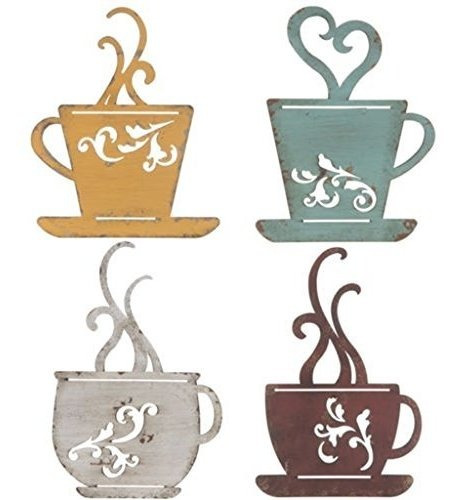 Coleccion Metal Coffee Cup Pared Cocina Restaurante Coffee