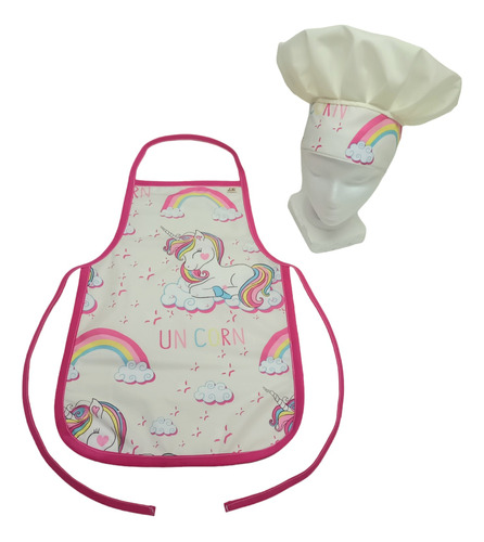 Conjunto De Chef Para Niña Delantal Y Gorrito