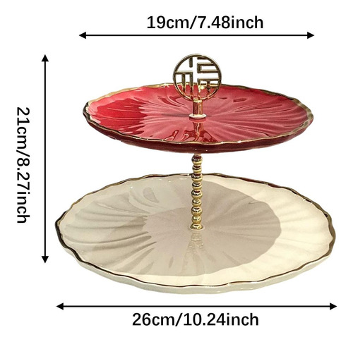 Soporte De Pastel En Capas Decoración Grande De 2 Niveles