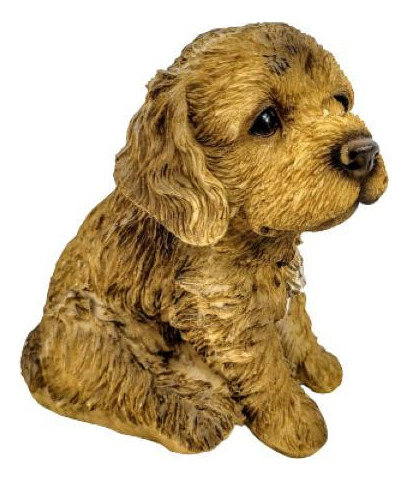 Escultura De Cachorro Cocker Filhote 15x11x15cm Decorativo