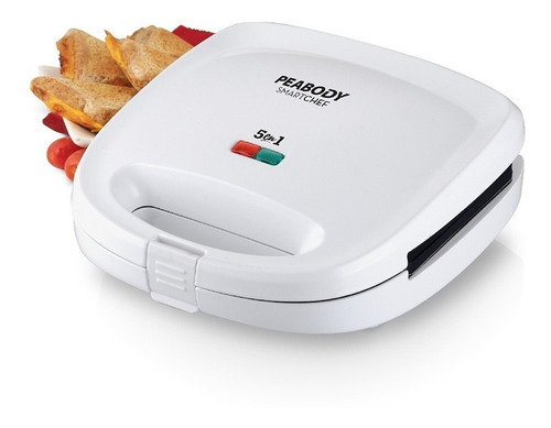 Imagen 1 de 9 de Sandwichera Waflera 5 En 1 Peabody Plancha Grill Omelette