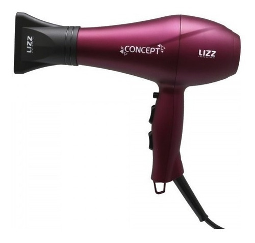 Imagem 3 de 3 de Secador de cabelo Lizz Concept vinho 220V