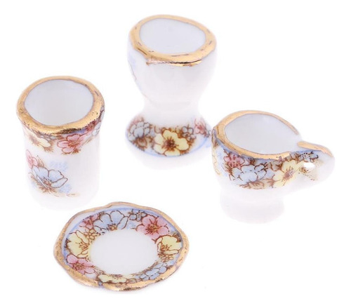40 Unidades Set De De Té Para 1/12 Dollhouse