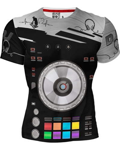 Playera Full Print Sublimado Dj Deejay Mezcladora De Audio