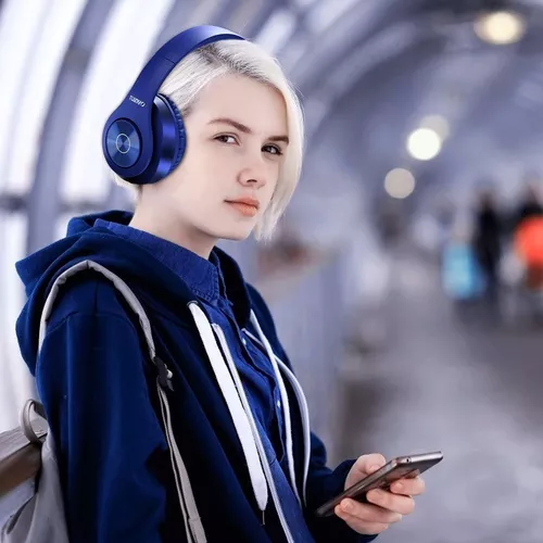 TUINYO Auriculares inalámbricos sobre la oreja, auriculares Bluetooth con  micrófono, auriculares inalámbricos estéreo plegables para viajes, trabajo
