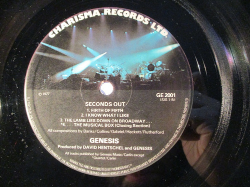 Imagen 6 de 10 de Genesis - Seconds Out (charisma Ge 2001) Uk