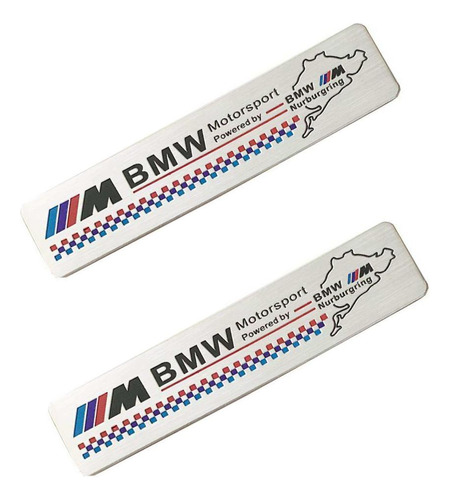 Insignias En Chapa Adhesivas Bmw X 2un. 12x2.5cm