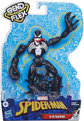 Figura De Acción De Spiderman Marvel Bend And Flex Venom De