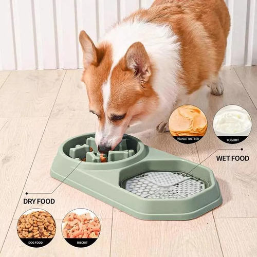 Plato - Comedero De Entrenamiento Lento Para Mascotas Perros