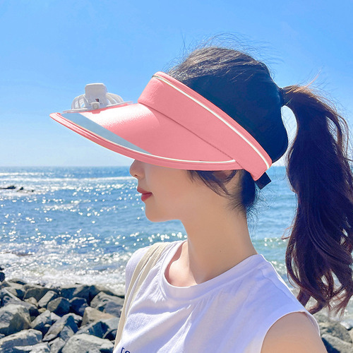 Gorro En L Con Ventilador Para Mujer, Sombrero Con Visera Pa