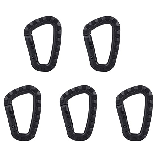 Yosoo 5pcs Carabiner Snap Hanging Hook D-ring Spring Plastic