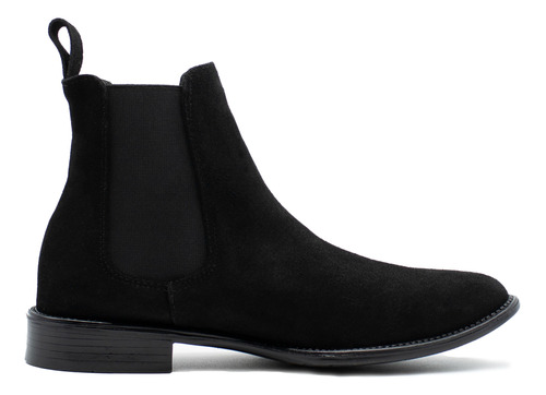 Botín Chelsea Boots Piel Gamuza Color Negro Andre Bocassi