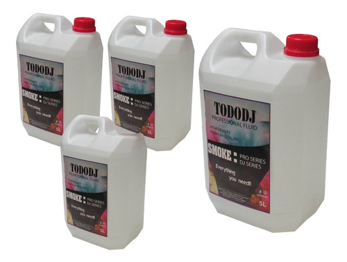 Pack 4 Bidones 5lt Liquido De Humo Djprimera Calidad Maquina