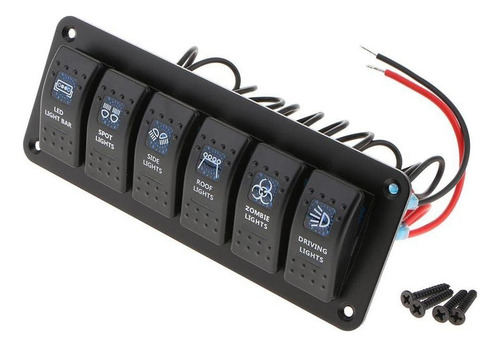 Panel De Interruptores De Restablecimiento Basculante De 6 B