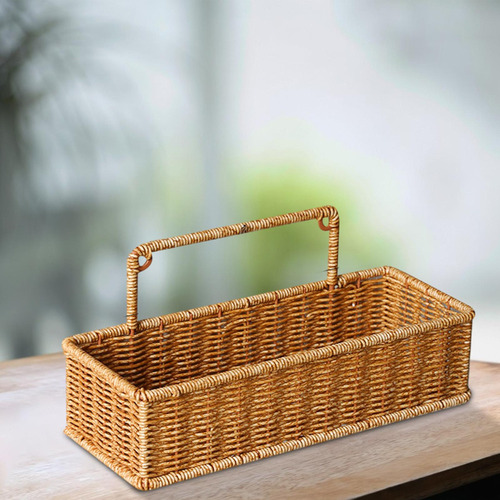 Cesta De Almacenamiento, Cesta Colgante Tejida Rectangular