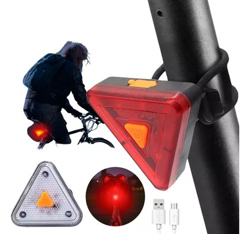 Luz Trasera Triangular Para Bicicleta Hyd-009