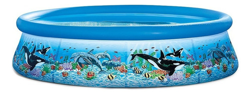Pileta Inflable Intex 305 X 76cm Ocean Reef Easy Set 3853lts Color Azul