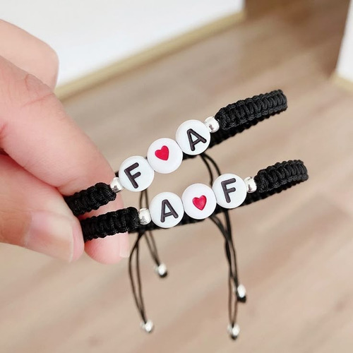 Pulseras Para Compartir Iniciales Parejas Amistad Blanco 30 Cm 25 Cm