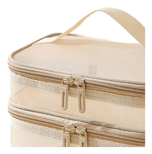 Bolsa De Aseo De Doble Capa, Estuche De Transporte, Oro
