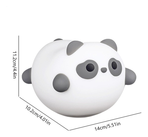 A Luz Nocturna De Silicona Lámpara De Cabecera De Panda
