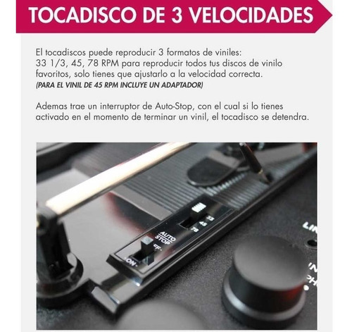Imagen 4 de 8 de Tornamesa Bluetooth Con Bocinas Maletin Vintage Tocadiscos