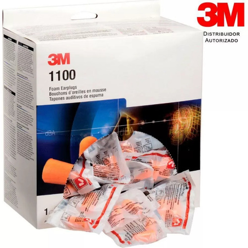Imagem 3 de 5 de Protetor Auricular Espuma Ouvidos Abafador 3m - 50 Pares