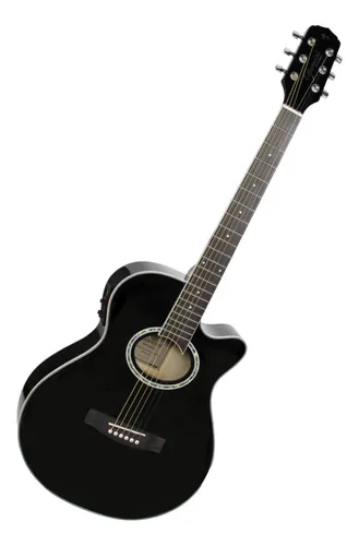 comprar Violão eletroacústica Giannini Performance GSF-1D CEQ para destros black verniz brilhante