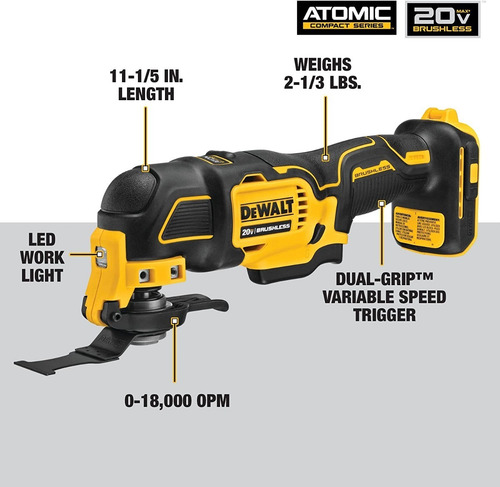 Multiherramienta Oscilante 20v Max Atomic Dewalt Dcs354b !!! (Usado)