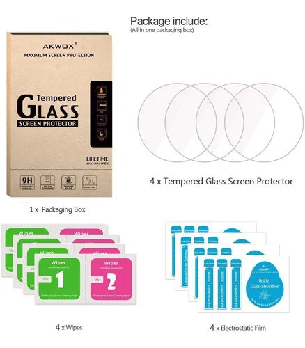 Protector De Pantalla Para Fossil Q Explorist Hr Gen (4 U...