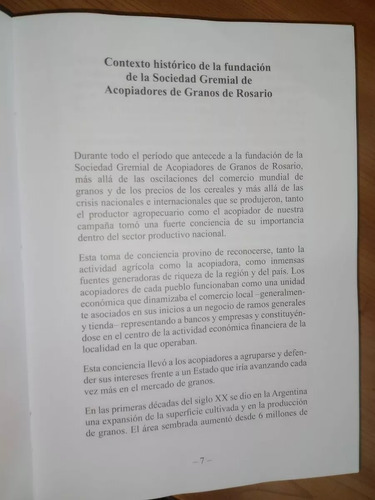 Historia Sociedad Gremial Acopiadores Granos Rosario Alonso