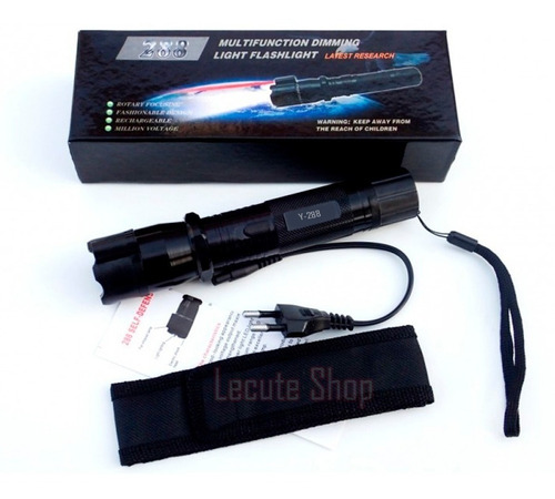 Lampara Tactica Led Descarga Electroshock Laser Toques Defe