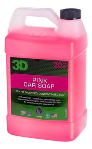 3d Pink Car Soap Shampoo Concentrado Ph Neutro 4 Lts