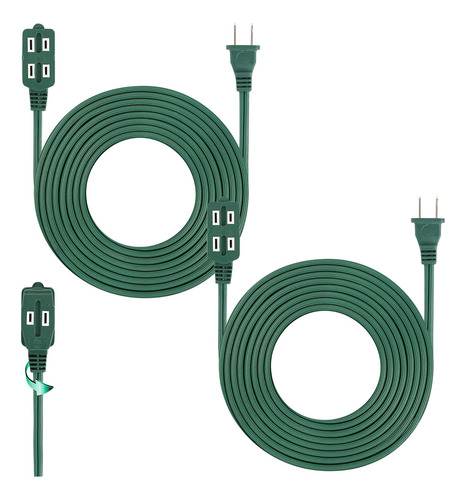 Cable De Extensión Verde De 15 Pies Para Árbol De Navidad, 3