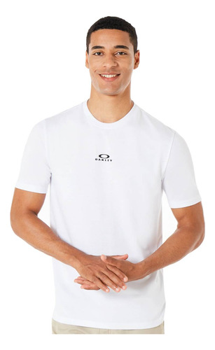 Polera Oakley Bark New Hombre Blanco