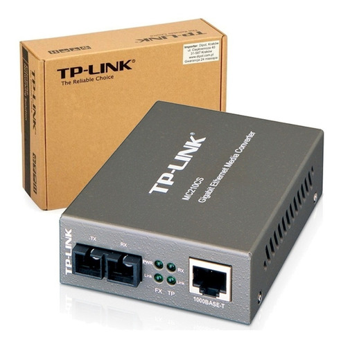 Convertidor De Medios Tp-link Mono Modo Fibra A Rj45 Mc210cs