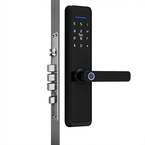 Cerradura Smart Triple Traba Clave + Tarjeta Llave + Huella