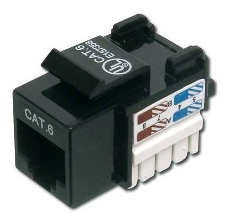 Imagen 3 de 4 de Jack O Coupler Rj45 Lanpro Cat 6, Blanco, Azul Nuevos