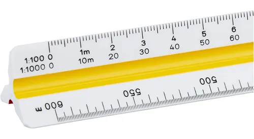 Regla Triangular Rotring, De Reducción, Para Topografía, T6