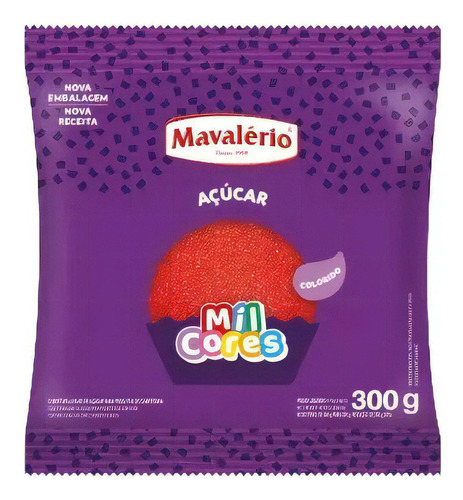 Açúcar Colorido Mil Cores Mavalério 300g Várias Cores