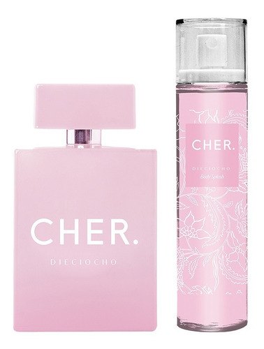 Imagen 2 de 9 de Set Perfume Mujer Cher Deciocho 100 Ml Edp + Body Splash Ii
