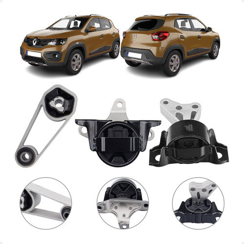 Kit Calço Motor Câmbio Renault Kwid 1.0 17 18 19 20 21 2022