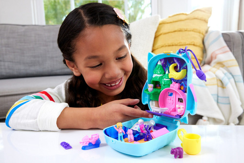 Polly Pocket Set De Juego Compacto Pijamada De Búho Multicolor