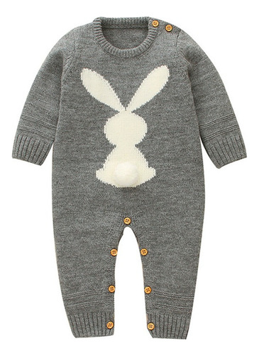 Bodies Jumpsuit Niñas Niños Invierno Tejido Cálido Conejo Sw