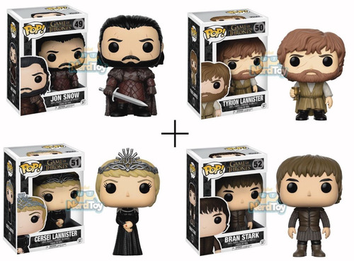 Funko Pop Game Of Thrones Jon Snow + Tyrion + Cersei + Bran